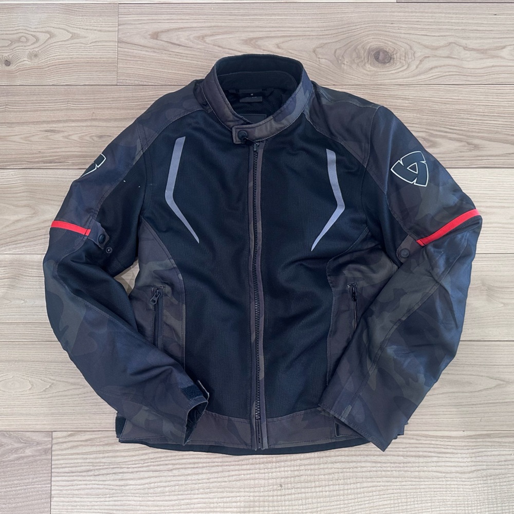 Men’s Rev’it Black & Camouflage Motorcycle Jacket